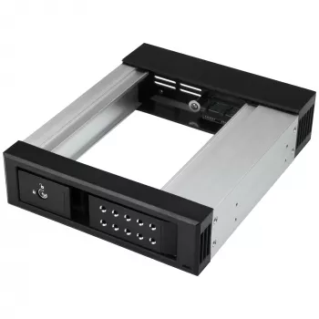StarTech.com 5.25 į 3.5 kietojo disko karšto keitimo lizdas – 3,5 colio SATA/SAS diskams – be dėklo – aliuminis