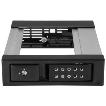 StarTech.com 5.25 į 3.5 kietojo disko karšto keitimo lizdas – 3,5 colio SATA/SAS diskams – be dėklo – aliuminis