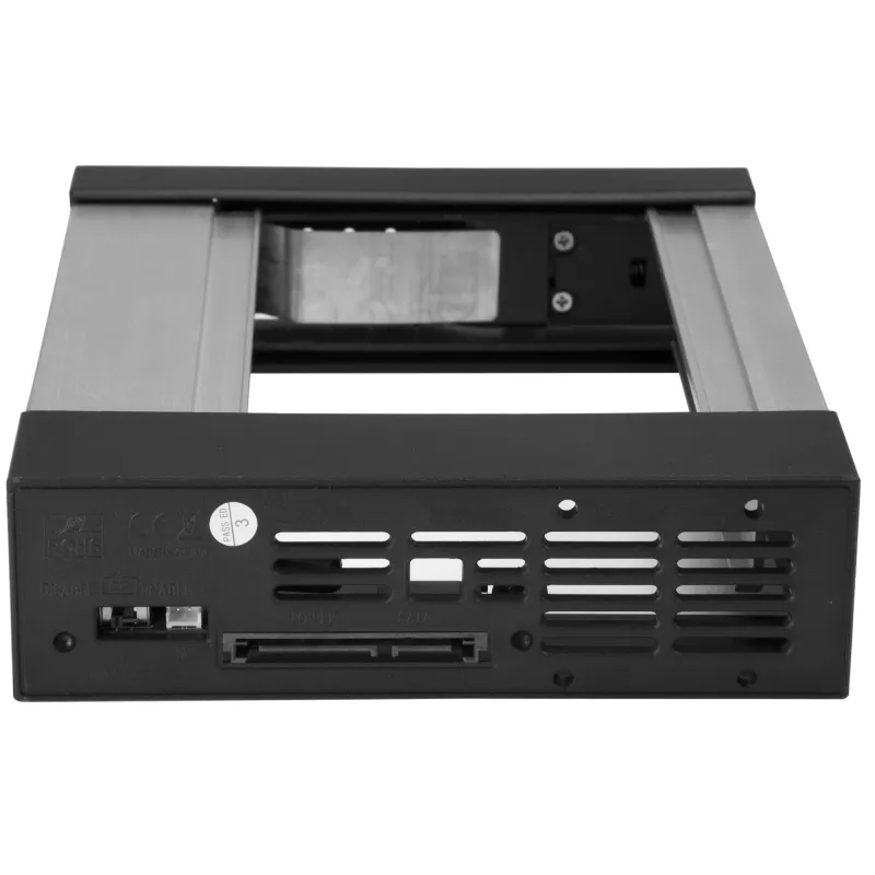 StarTech.com 5.25 į 3.5 kietojo disko karšto keitimo lizdas – 3,5 colio SATA/SAS diskams – be dėklo – aliuminis