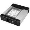 StarTech.com 5.25 į 3.5 kietojo disko karšto keitimo lizdas – 3,5 colio SATA/SAS diskams – be dėklo – aliuminis