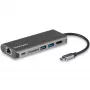 StarTech.com USB-C kelių prievadų adapteris, nešiojamas USB-C dokas su 4K HDMI, 2 prievadų USB 3.0 šakotuvu, SD/SDHC kortelių skaitytuvu, Gigabit Ethernet, 60W PD perdavimu – USB Type-C / Thunderbolt 3