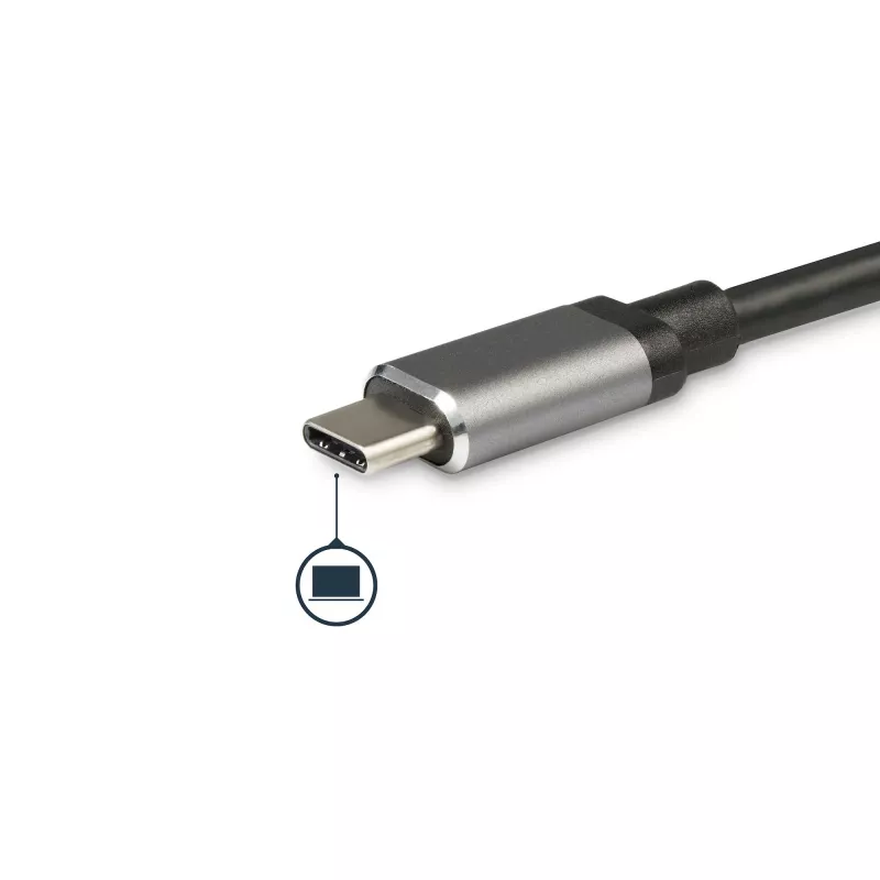 StarTech.com USB-C kelių prievadų adapteris, nešiojamas USB-C dokas su 4K HDMI, 2 prievadų USB 3.0 šakotuvu, SD/SDHC kortelių skaitytuvu, Gigabit Ethernet, 60W PD perdavimu – USB Type-C / Thunderbolt 3