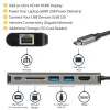 StarTech.com USB-C kelių prievadų adapteris, nešiojamas USB-C dokas su 4K HDMI, 2 prievadų USB 3.0 šakotuvu, SD/SDHC kortelių skaitytuvu, Gigabit Ethernet, 60W PD perdavimu – USB Type-C / Thunderbolt 3