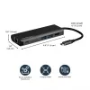 StarTech.com USB-C kelių prievadų adapteris, nešiojamas USB-C dokas su 4K HDMI, 2 prievadų USB 3.0 šakotuvu, SD/SDHC kortelių skaitytuvu, Gigabit Ethernet, 60W PD perdavimu – USB Type-C / Thunderbolt 3