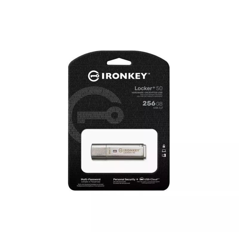 USB atmintukas Kingston 256GB USB Type-A IronKey Locker Plus 50