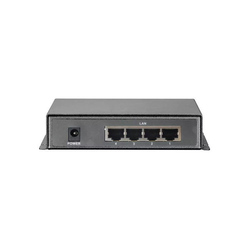 LevelOne 5 prievadų Fast Ethernet PoE jungiklis, 4 PoE išėjimai, 120 W, maitinimo adapteris