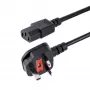 StarTech.com 10ft (3m) JK maitinimo laidas, 18AWG, BS 1363 į C13, 10A 250V, juodas, pakaitinis kintamosios srovės laidas, virdulio laidas / JK maitinimo laidas, kompiuterio maitinimo laidas, TV/monitoriaus maitinimo laidas
