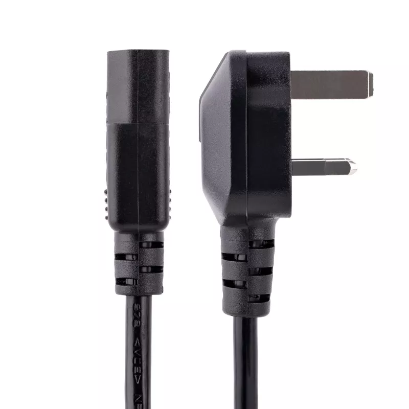 StarTech.com 10ft (3m) JK maitinimo laidas, 18AWG, BS 1363 į C13, 10A 250V, juodas, pakaitinis kintamosios srovės laidas, virdulio laidas / JK maitinimo laidas, kompiuterio maitinimo laidas, TV/monitoriaus maitinimo laidas