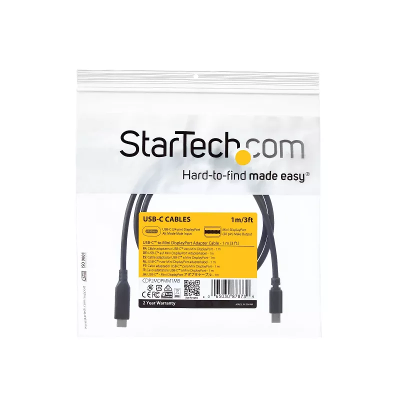 StarTech.com 1 m USB-C į Mini DisplayPort laidas - 4K 60Hz - juodas
