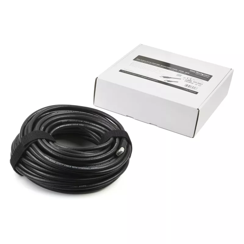 StarTech.com 66ft (20m) aktyvus HDMI kabelis - 4K didelės spartos HDMI kabelis su Ethernet - CL2 sertifikuotas montavimui sienoje - 4K 30Hz vaizdas - HDMI 1.4 laidas - HDMI monitoriui, projektoriui, TV, ekranui