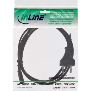 InLine maitinimo laidas, Euro kištukas / Euro8 kištukas, juodas, 3 m