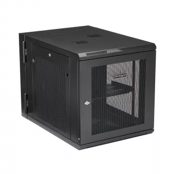 StarTech.com 4-Post 12U sieninis tinklo spintelis su 1U lentyna, 19 colių, šarnyrinis sieninis serverio stovas duomenų / AV / elektronikos / kompiuterių įrangai, lankstus ventiliuojamas stovo korpusas