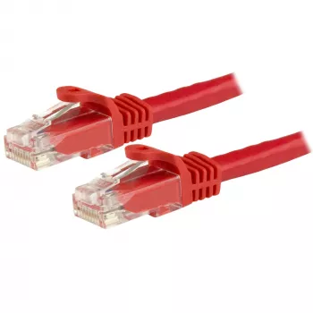 StarTech.com 1 m CAT6 Ethernet kabelis - raudonas CAT 6 Gigabit Ethernet laidas - 250 MHz 100 W PoE RJ45 UTP tinklo/pakabos laidas su apsauga nuo užkliuvimo ir įtempimo mažinimu, individualiai išbandytas
