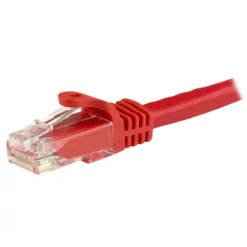 StarTech.com 1 m CAT6 Ethernet kabelis - raudonas CAT 6 Gigabit Ethernet laidas - 250 MHz 100 W PoE RJ45 UTP tinklo/pakabos laidas su apsauga nuo užkliuvimo ir įtempimo mažinimu, individualiai išbandytas