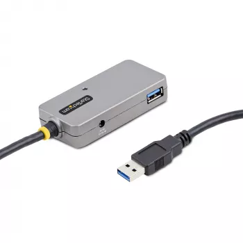 StarTech.com USB 3.0 ilgintuvas su 4 prievadų USB-A stotelė, 10 m, aktyvus / maitinamas iš magistralės, su pasirenkamu 20 W maitinimo šaltiniu, ESD apsauga