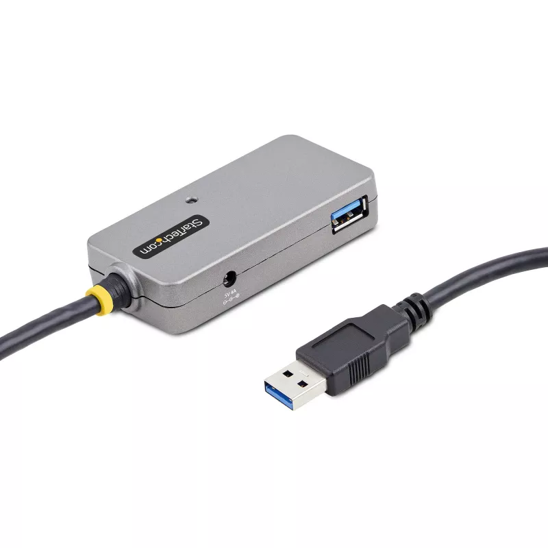 StarTech.com USB 3.0 ilgintuvas su 4 prievadų USB-A stotelė, 10 m, aktyvus / maitinamas iš magistralės, su pasirenkamu 20 W maitinimo šaltiniu, ESD apsauga
