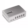 StarTech.com 7 prievadų USB-C šakotuvas – 5x USB-A + 2x USB-C – su 65 W maitinimo šaltiniu – USB 3.1 10Gbps – stalinis/nešiojamas USB šakotuvas su 3 pėdų USB-IF sertifikuotu fiksuojančiu kabeliu
