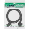 InLine maitinimo laidas, CEE 7/7 kampuotas / 3 kontaktų IEC C13 kairėn kampuotas, juodas, 0,5 m