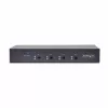 StarTech.com 4 prievadų KM jungiklis su pelės perjungimu, USB jungiklis klaviatūrai/pelytei, 3,5 mm/USB garsui, išorinių įrenginių dalijimuisi 4 kompiuteriams, atitinkantis TAA