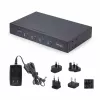 StarTech.com 4 prievadų KM jungiklis su pelės perjungimu, USB jungiklis klaviatūrai/pelytei, 3,5 mm/USB garsui, išorinių įrenginių dalijimuisi 4 kompiuteriams, atitinkantis TAA