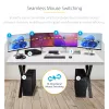 StarTech.com 4 prievadų KM jungiklis su pelės perjungimu, USB jungiklis klaviatūrai/pelytei, 3,5 mm/USB garsui, išorinių įrenginių dalijimuisi 4 kompiuteriams, atitinkantis TAA