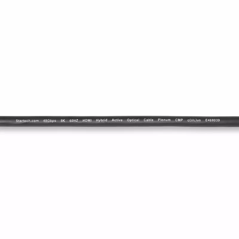 StarTech.com 50 pėdų (15,2 m) HDMI 2.1 hibridinis aktyvus optinis kabelis (AOC), CMP, plenumo klasė, 8K itin didelės spartos HDMI 2.1/2.0 šviesolaidinis kabelis, 48Gbps, 8K 60Hz/4K 120Hz, HDR10+/FRL/TMDS/eARC