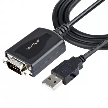 StarTech.com 3ft (1m) USB į Serial kabelis su COM prievado išlaikymu, DB9 vyriškas RS232 į USB keitiklis, USB į Serial adapteris PLC/Spausdintuvui/Skaneriui, Prolific mikroschema, Windows/Mac