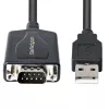 StarTech.com 3ft (1m) USB į Serial kabelis su COM prievado išlaikymu, DB9 vyriškas RS232 į USB keitiklis, USB į Serial adapteris PLC/Spausdintuvui/Skaneriui, Prolific mikroschema, Windows/Mac