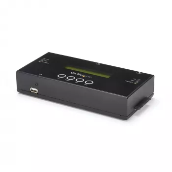 StarTech.com 1:1 nepriklausomas kietųjų diskų kopijavimo ir trynimo įrenginys, SAS ir SATA HDD/SSD klonuotojas/kopijuoklis, LCD ekranas, TAA atitinkantis