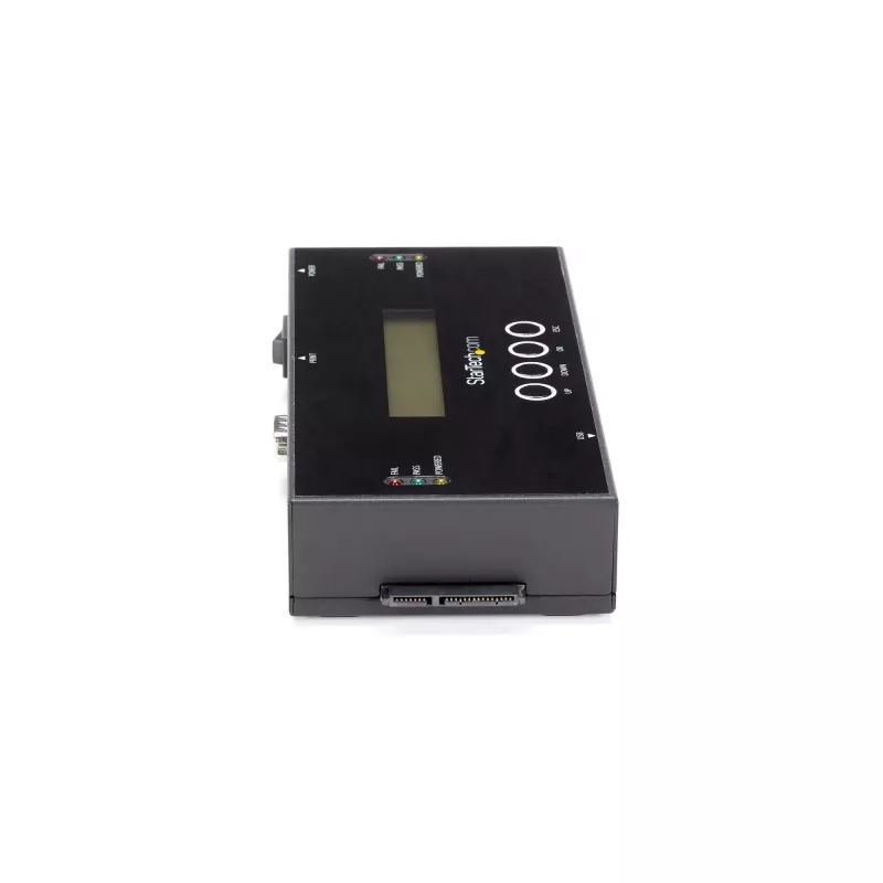 StarTech.com 1:1 nepriklausomas kietųjų diskų kopijavimo ir trynimo įrenginys, SAS ir SATA HDD/SSD klonuotojas/kopijuoklis, LCD ekranas, TAA atitinkantis