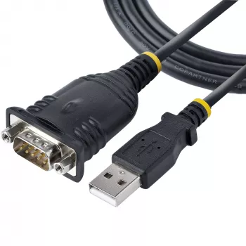 StarTech.com 1 m USB į RS232 kabelis, DB9 vyriškas, Prolific IC, USB į COM prievadą, PLC/spausdintuvui/skeneriui/jungikliui