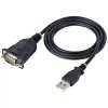 StarTech.com 1 m USB į RS232 kabelis, DB9 vyriškas, Prolific IC, USB į COM prievadą, PLC/spausdintuvui/skeneriui/jungikliui