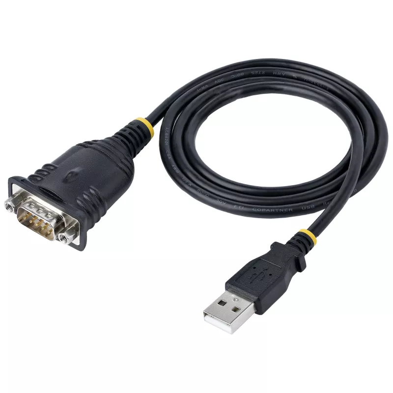 StarTech.com 1 m USB į RS232 kabelis, DB9 vyriškas, Prolific IC, USB į COM prievadą, PLC/spausdintuvui/skeneriui/jungikliui