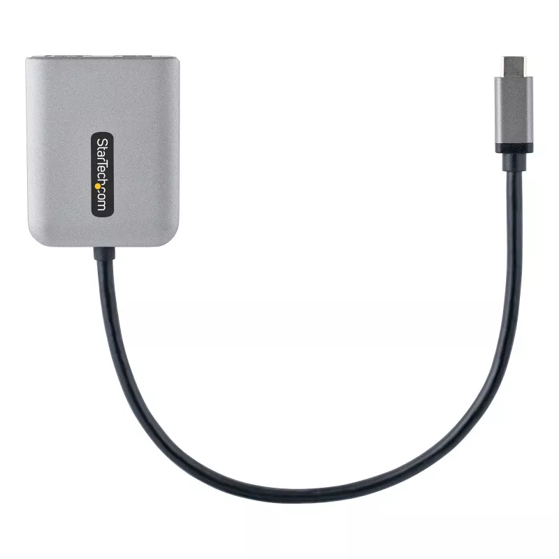 StarTech.com USB-C į Dual HDMI MST HUB – Dvigubas HDMI 4K 60Hz – USB Type C kelių monitorių adapteris nešiojamam kompiuteriui su 30 cm kabeliu – DP 1.4 Multi-Stream Transport šakotuvas – USB-C į HDMI skirstytuvas