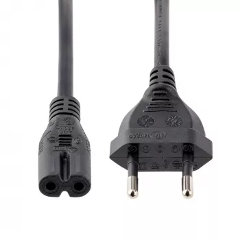StarTech.com 1 m (3 pėdų) nešiojamojo kompiuterio maitinimo laidas, EU kištukas į C7, 2,5 A 250 V, 18 AWG