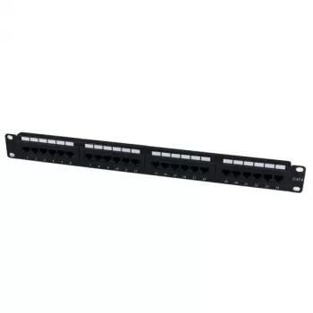 StarTech.com 24 prievadų 1U stovo montavimo Cat 6 110 pataisų skydelis, RJ-45, juodas, RoHS, CE, ETL, UL