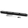 StarTech.com 24 prievadų 1U stovo montavimo Cat 6 110 pataisų skydelis, RJ-45, juodas, RoHS, CE, ETL, UL