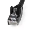 StarTech.com 15m CAT6 Ethernet kabelis LSZH – 10 Gigabit 250MHz 100W PoE RJ45 10GbE UTP tinklo laidas su apsauga nuo užkliuvimo ir įtempimo mažinimu, juodas, CAT 6, ETL patvirtintas, 24AWG