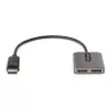 StarTech.com 2 prievadų DisplayPort MST šakotuvas, dviguba 4K 60Hz, DP į 2x DisplayPort monitorių adapteris, DP 1.4 kelių monitorių vaizdo adapteris, 30 cm įmontuotas kabelis, maitinamas per USB, tik Windows