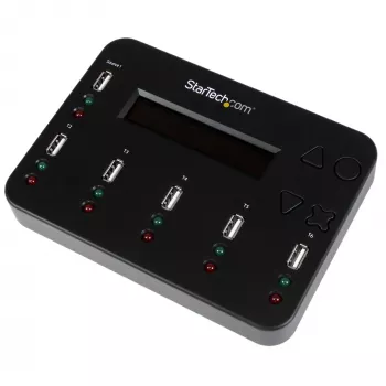 „StarTech.com“ USB atmintinių kopijavimo ir ištrynimo įrenginys 1→5, nepriklausomas, 1,5 GB/min, LCD