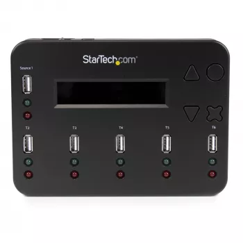 „StarTech.com“ USB atmintinių kopijavimo ir ištrynimo įrenginys 1→5, nepriklausomas, 1,5 GB/min, LCD