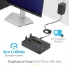 „StarTech.com“ USB atmintinių kopijavimo ir ištrynimo įrenginys 1→5, nepriklausomas, 1,5 GB/min, LCD