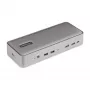 StarTech.com dviejų nešiojamųjų kompiuterių USB-C KVM stotelė, dviejų monitorių 4K 60Hz DisplayPort dokas, 5 prievadų USB šakotuvas, GbE, 90W/45W maitinimo tiekimas dviem nešiojamiesiems, Windows/Mac, 2 pagrindinių kompiuterių KVM dokas - TAA