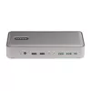StarTech.com dviejų nešiojamųjų kompiuterių USB-C KVM stotelė, dviejų monitorių 4K 60Hz DisplayPort dokas, 5 prievadų USB šakotuvas, GbE, 90W/45W maitinimo tiekimas dviem nešiojamiesiems, Windows/Mac, 2 pagrindinių kompiuterių KVM dokas - TAA