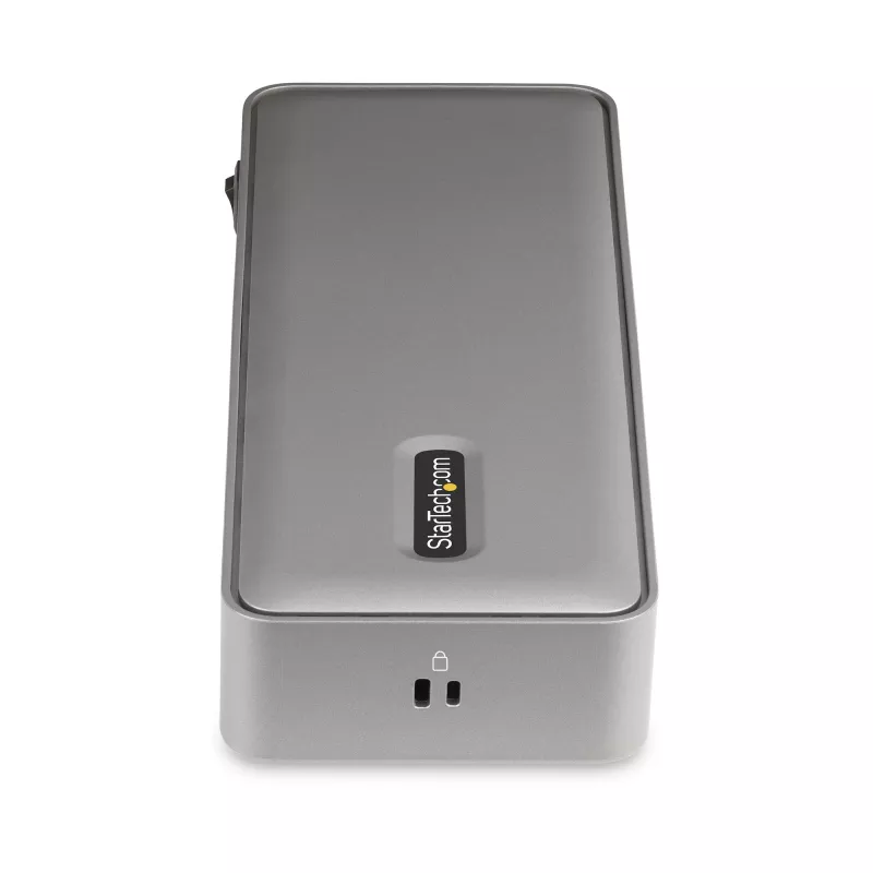 StarTech.com dviejų nešiojamųjų kompiuterių USB-C KVM stotelė, dviejų monitorių 4K 60Hz DisplayPort dokas, 5 prievadų USB šakotuvas, GbE, 90W/45W maitinimo tiekimas dviem nešiojamiesiems, Windows/Mac, 2 pagrindinių kompiuterių KVM dokas - TAA