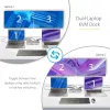 StarTech.com dviejų nešiojamųjų kompiuterių USB-C KVM stotelė, dviejų monitorių 4K 60Hz DisplayPort dokas, 5 prievadų USB šakotuvas, GbE, 90W/45W maitinimo tiekimas dviem nešiojamiesiems, Windows/Mac, 2 pagrindinių kompiuterių KVM dokas - TAA
