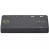 StarTech.com 2 prievadų hibridinis USB-A + HDMI ir USB-C KVM jungiklis – vienas 4K 60Hz HDMI 2.0 monitorius – kompaktiškas stalinis ir/ar nešiojamojo kompiuterio HDMI KVM jungiklis – USB magistralės maitinimas – suderinamas su Thunderbolt 3
