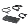 StarTech.com 2 prievadų hibridinis USB-A + HDMI ir USB-C KVM jungiklis – vienas 4K 60Hz HDMI 2.0 monitorius – kompaktiškas stalinis ir/ar nešiojamojo kompiuterio HDMI KVM jungiklis – USB magistralės maitinimas – suderinamas su Thunderbolt 3