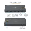 StarTech.com 2 prievadų hibridinis USB-A + HDMI ir USB-C KVM jungiklis – vienas 4K 60Hz HDMI 2.0 monitorius – kompaktiškas stalinis ir/ar nešiojamojo kompiuterio HDMI KVM jungiklis – USB magistralės maitinimas – suderinamas su Thunderbolt 3