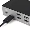StarTech.com USB-C ir USB-A dokas - hibridinė universali trijų monitorių nešiojamojo kompiuterio dokavimo stotelė su DisplayPort ir HDMI 4K 60Hz - 85W galios tiekimas, 6x USB šakotuvas, GbE, garsas - USB 3.1 Gen 2 10Gbps - TAA